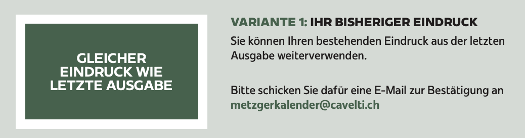 Variante 1: Ihr bisheriger Eindruck