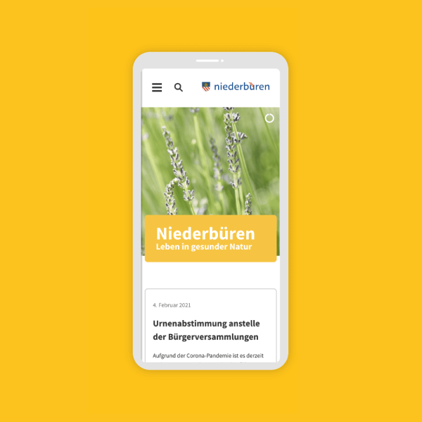 Mockup Website Mobile Startseite